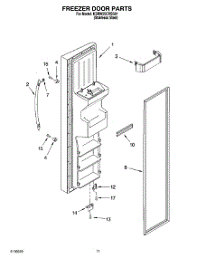 07 - Freezer Door Parts parts for Kitchenaid Refrigerator KSRW25CRSS01 from AppliancePartsPros.com