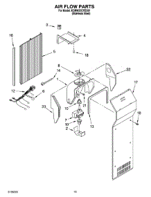 09 - Air Flow Parts parts for Kitchenaid Refrigerator KSRW25CRSS01 from AppliancePartsPros.com