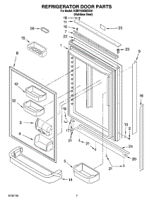04 - Refrigerator Door Parts parts for Kitchenaid Refrigerator KBRP20EMSS00 from AppliancePartsPros.com