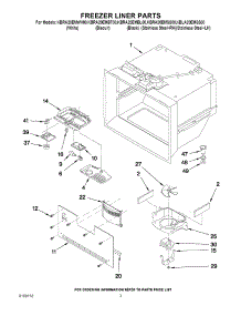 02 - Freezer Liner Parts parts for Kitchenaid Refrigerator KBRA20EMBL00 from AppliancePartsPros.com