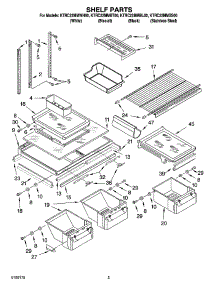 03 - Shelf Parts parts for Kitchenaid Refrigerator KTRC22MMBT00 from AppliancePartsPros.com