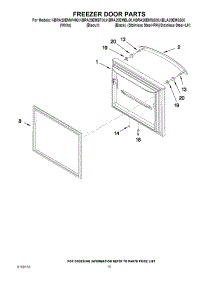 08 - Freezer Door Parts parts for Kitchenaid Refrigerator KBRA20EMBL00 from AppliancePartsPros.com