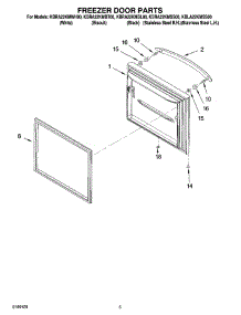 03 - Freezer Door Parts parts for Kitchenaid Refrigerator KBRA22KMBT00 from AppliancePartsPros.com
