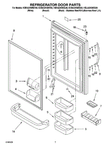 05 - Refrigerator Door Parts parts for Kitchenaid Refrigerator KBRA22KMBT00 from AppliancePartsPros.com