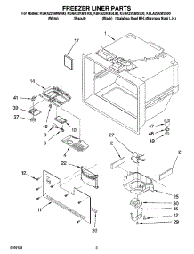02 - Freezer Liner Parts parts for Kitchenaid Refrigerator KBLA22KMSS00 from AppliancePartsPros.com