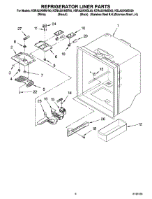 04 - Refrigerator Liner Parts parts for Kitchenaid Refrigerator KBRA22KMBL00 from AppliancePartsPros.com