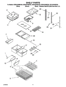 07 - Shelf Parts, Optional Parts parts for Kitchenaid Refrigerator KBRA22KMBL00 from AppliancePartsPros.com