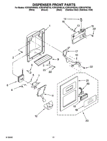 08 - Dispenser Front Parts parts for Kitchenaid Refrigerator KSRI25FNST00 from AppliancePartsPros.com