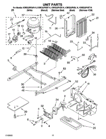 09 - Unit Parts parts for Kitchenaid Refrigerator KSRD22FKWH15 from AppliancePartsPros.com