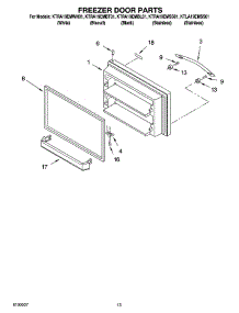 07 - Freezer Door Parts parts for Kitchenaid Refrigerator KTLA19EMSS01 from AppliancePartsPros.com