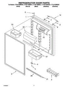 04 - Refrigerator Door Parts parts for Kitchenaid Refrigerator KTRA19EMBL01 from AppliancePartsPros.com