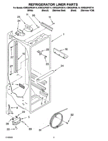 02 - Refrigerator Liner Parts parts for Kitchenaid Refrigerator KSRD22FKSS15 from AppliancePartsPros.com