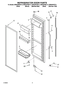 06 - Refrigerator Door Parts parts for Kitchenaid Refrigerator KSRD22FKSS15 from AppliancePartsPros.com