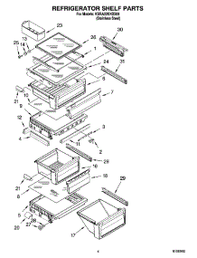 03 - Refrigerator Shelf Parts parts for Kitchenaid Refrigerator KSRA22KNSS00 from AppliancePartsPros.com