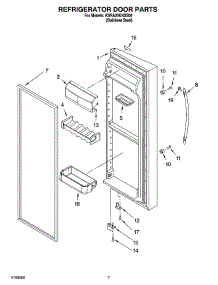 05 - Refrigerator Door Parts parts for Kitchenaid Refrigerator KSRA25KNSS00 from AppliancePartsPros.com