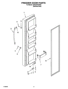 06 - Freezer Door Parts parts for Kitchenaid Refrigerator KSRA25KNSS00 from AppliancePartsPros.com