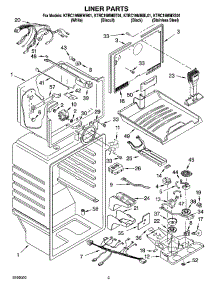 02 - Liner Parts parts for Kitchenaid Refrigerator KTRC19MMSS01 from AppliancePartsPros.com