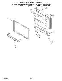 07 - Freezer Door Parts, Optional Parts parts for Kitchenaid Refrigerator KTRC19MMSS01 from AppliancePartsPros.com