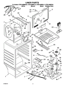 02 - Liner Parts parts for Kitchenaid Refrigerator KTRS19KMBL01 from AppliancePartsPros.com