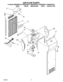 10 - Air Flow Parts parts for Kitchenaid Refrigerator KSRD22FKSS15 from AppliancePartsPros.com