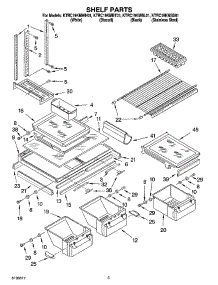 03 - Shelf Parts parts for Kitchenaid Refrigerator KTRC19KMBT01 from AppliancePartsPros.com