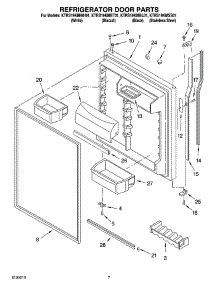 04 - Refrigerator Door Parts parts for Kitchenaid Refrigerator KTRS19KMSS01 from AppliancePartsPros.com