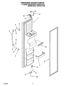 07 - Freezer Door Parts parts for Kitchenaid Refrigerator KSRG25FKSS16 from AppliancePartsPros.com