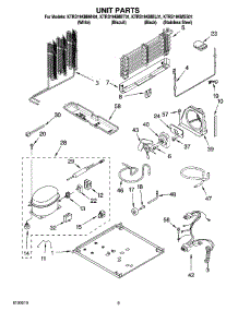 05 - Unit Parts parts for Kitchenaid Refrigerator KTRS19KMWH01 from AppliancePartsPros.com