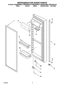 06 - Refrigerator Door Parts parts for Kitchenaid Refrigerator KSRS25PNBT00 from AppliancePartsPros.com