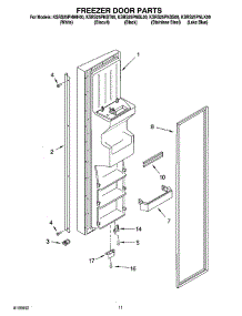 07 - Freezer Door Parts parts for Kitchenaid Refrigerator KSRS25PNBT00 from AppliancePartsPros.com