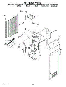 09 - Air Flow Parts parts for Kitchenaid Refrigerator KSRS25CNBL00 from AppliancePartsPros.com
