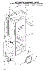 02 - Refrigerator Liner Parts parts for Kitchenaid Refrigerator KSRP22FNWH00 from AppliancePartsPros.com
