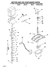 05 - Motor And Ice Container Parts parts for Kitchenaid Refrigerator KSRS27CNSS00 from AppliancePartsPros.com