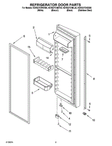 06 - Refrigerator Door Parts parts for Kitchenaid Refrigerator KSRS27CNSS00 from AppliancePartsPros.com