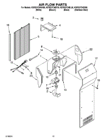 09 - Air Flow Parts parts for Kitchenaid Refrigerator KSRS27CNSS00 from AppliancePartsPros.com
