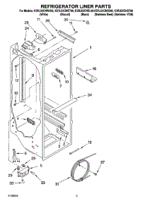 02 - Refrigerator Liner Parts parts for Kitchenaid Refrigerator KSRJ22CNST00 from AppliancePartsPros.com