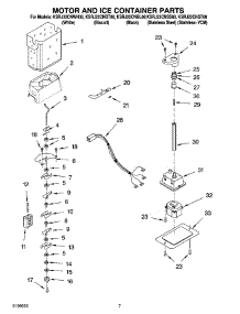 05 - Motor And Ice Container Parts parts for Kitchenaid Refrigerator KSRJ22CNST00 from AppliancePartsPros.com