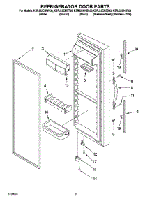 06 - Refrigerator Door Parts parts for Kitchenaid Refrigerator KSRJ22CNSS00 from AppliancePartsPros.com