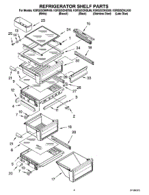 03 - Refrigerator Shelf Parts parts for Kitchenaid Refrigerator KSRS25CNBT00 from AppliancePartsPros.com