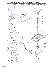 05 - Motor And Ice Container Parts parts for Kitchenaid Refrigerator KSRS25CNWH00 from AppliancePartsPros.com