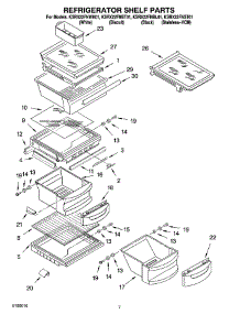 05 - Refrigerator Shelf Parts parts for Kitchenaid Refrigerator KSRX22FNBT01 from AppliancePartsPros.com