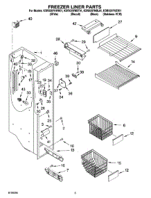 04 - Freezer Liner Parts parts for Kitchenaid Refrigerator KSRX25FNWH01 from AppliancePartsPros.com