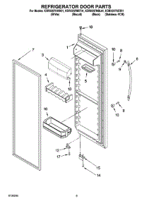 06 - Refrigerator Door Parts parts for Kitchenaid Refrigerator KSRX25FNBT01 from AppliancePartsPros.com