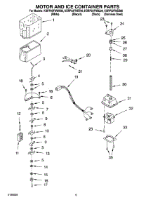 06 - Motor And Ice Container Parts parts for Kitchenaid Refrigerator KSRP22FNBT00 from AppliancePartsPros.com