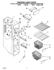 04 - Freezer Liner Parts parts for Kitchenaid Refrigerator KSRX22FNST01 from AppliancePartsPros.com