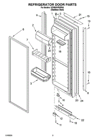 06 - Refrigerator Door Parts parts for Kitchenaid Refrigerator KSRB25FNSS00 from AppliancePartsPros.com