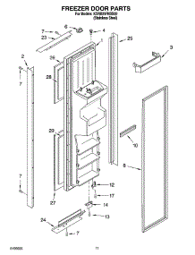 07 - Freezer Door Parts parts for Kitchenaid Refrigerator KSRB25FNSS00 from AppliancePartsPros.com