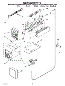 12 - Icemaker Parts, Parts Not Illustrated parts for Kitchenaid Refrigerator KSRS25CNLK00 from AppliancePartsPros.com