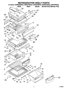 03 - Refrigerator Shelf Parts parts for Kitchenaid Refrigerator KSRP25FNBT00 from AppliancePartsPros.com