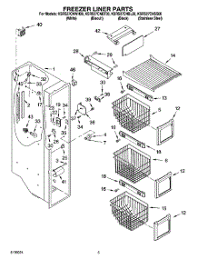 04 - Freezer Liner Parts parts for Kitchenaid Refrigerator KSRS27CNBL00 from AppliancePartsPros.com